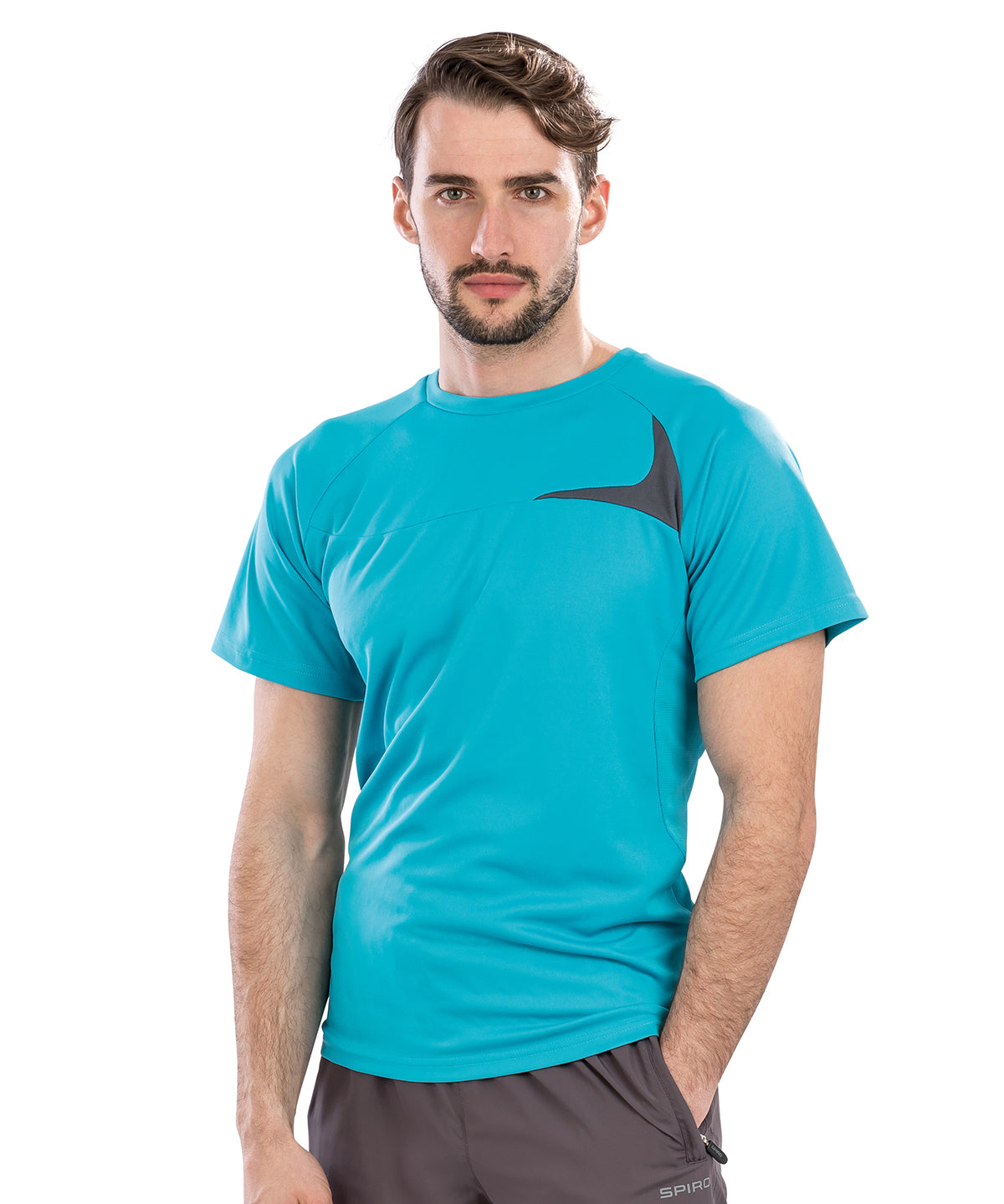 White/Red - Spiro dash training shirt - GarmentEmbroidery