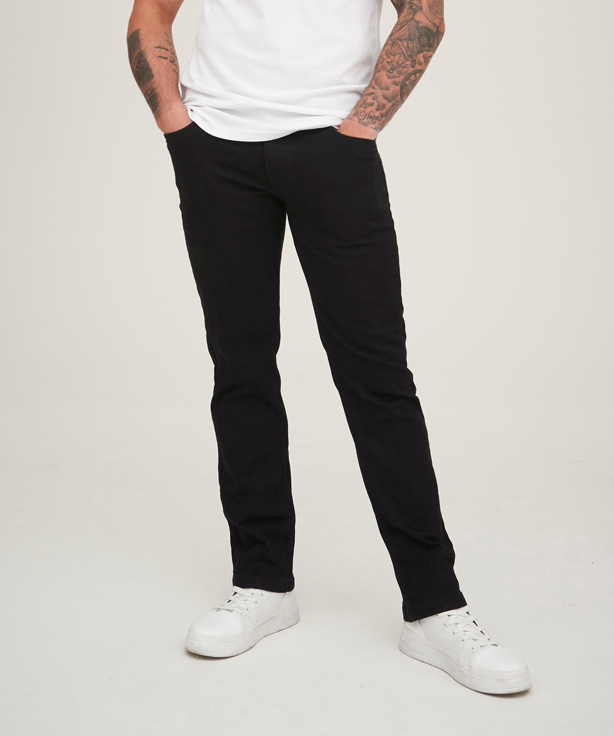 Mid Blue Wash - Leo straight jeans - GarmentEmbroidery