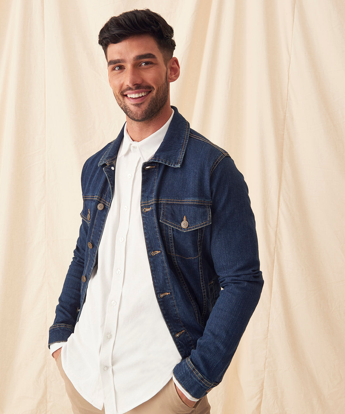 Blue - Oscar knitted shirt - GarmentEmbroidery