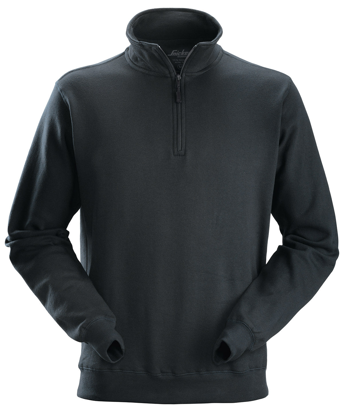 Black - 1/2 zip sweatshirt (2818) - GarmentEmbroidery