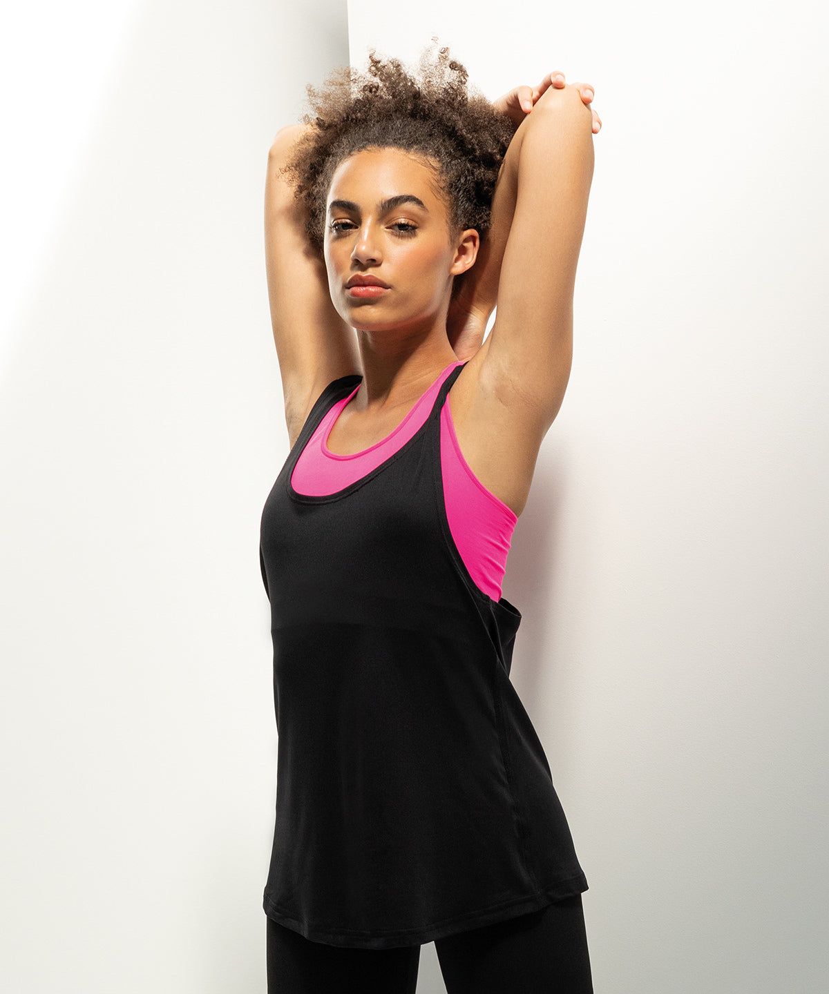 White - Women's fashion workout vest - GarmentEmbroidery