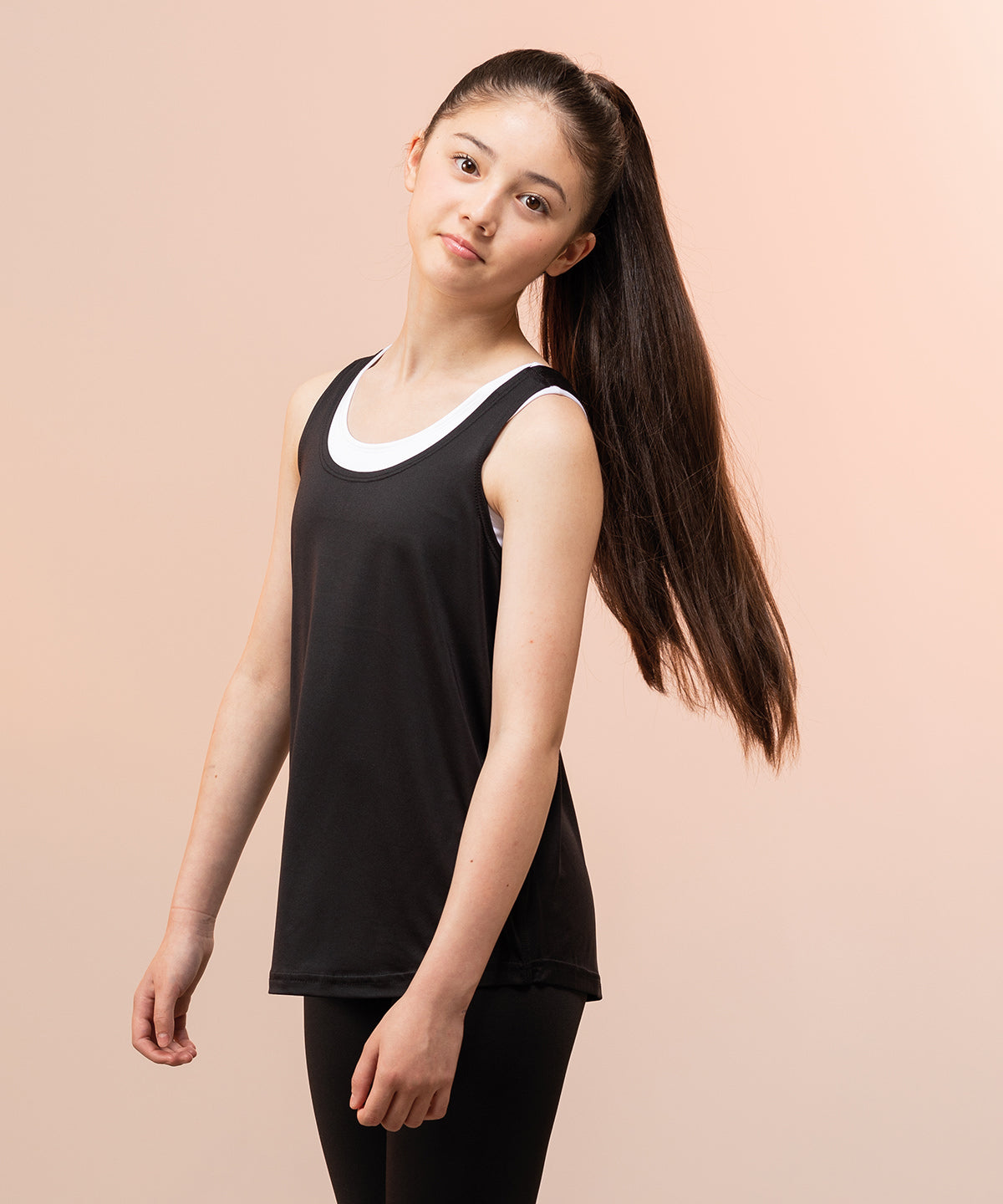 Black - Kids fashion workout vest - GarmentEmbroidery
