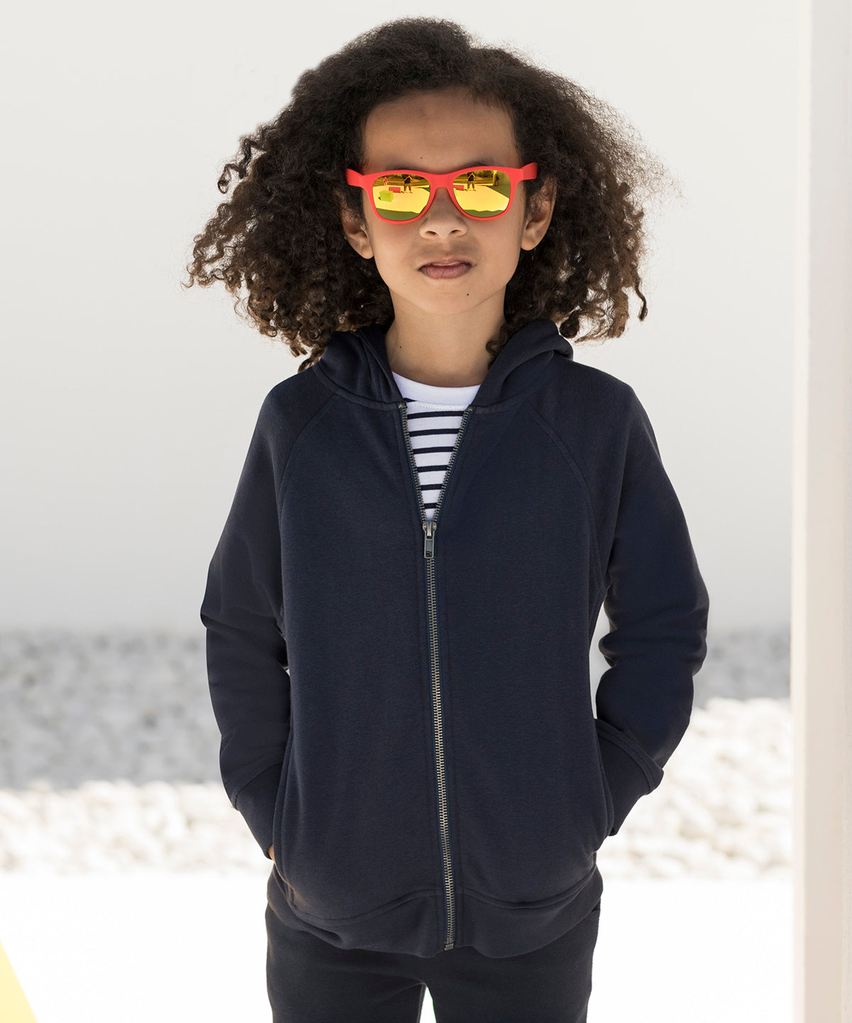 Heather Grey - Kids zip-through hoodie - GarmentEmbroidery