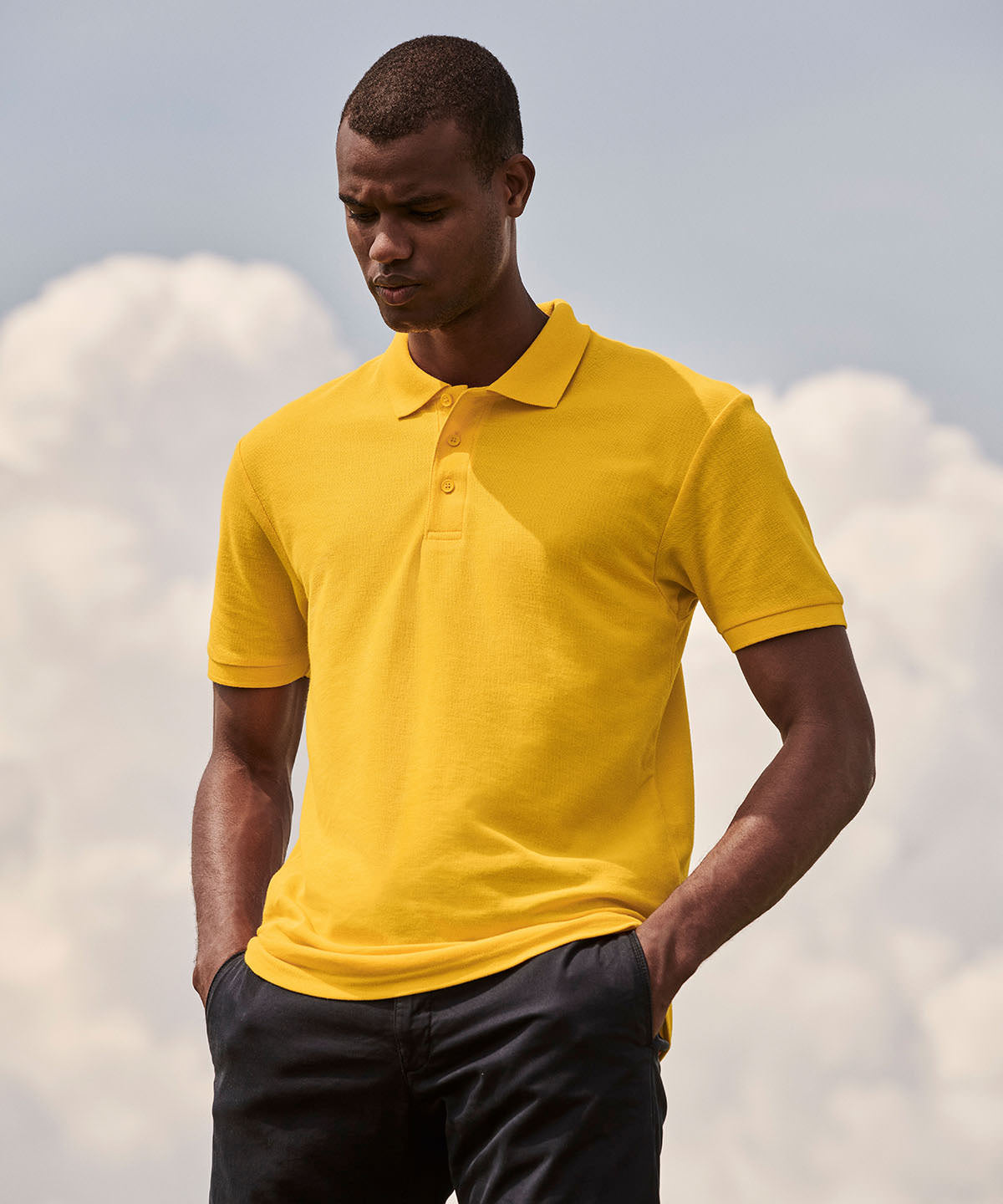 Heather Navy - 65/35 Polo - GarmentEmbroidery