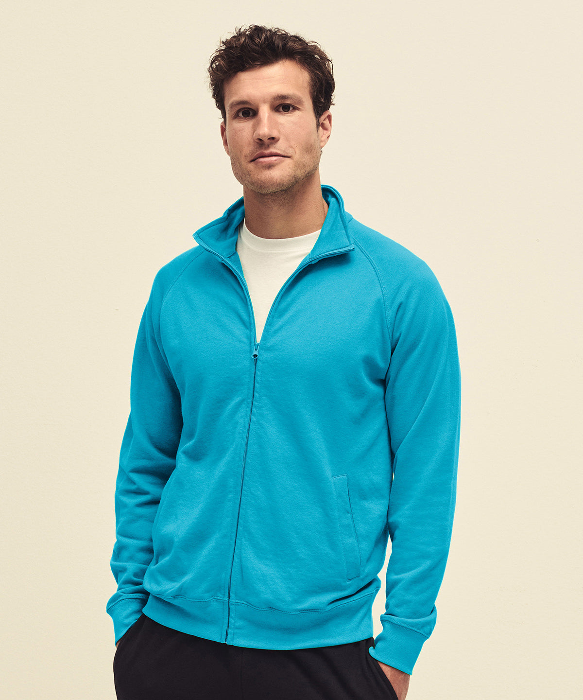 Deep Navy - Lightweight sweatshirt jacket - GarmentEmbroidery