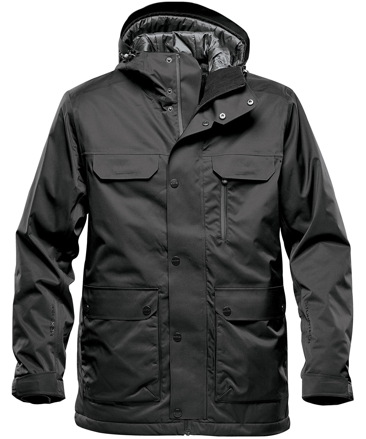 Charcoal - Zurich thermal jacket - GarmentEmbroidery