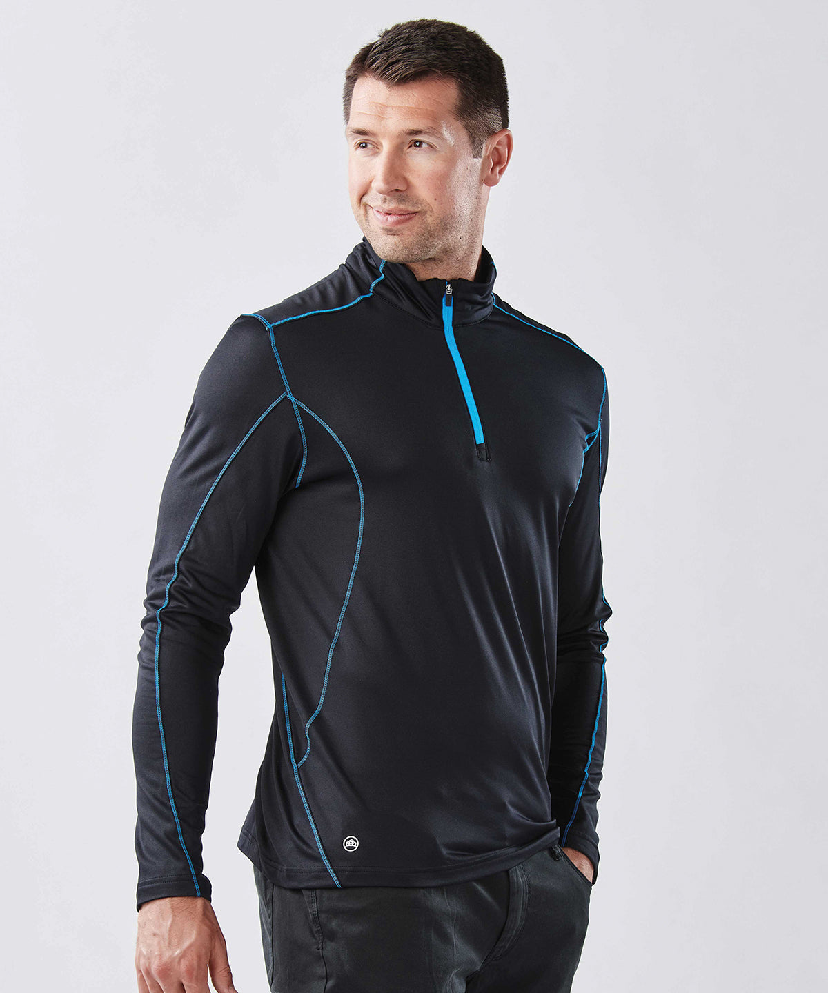 Black/Electric - Pulse fleece pullover - GarmentEmbroidery