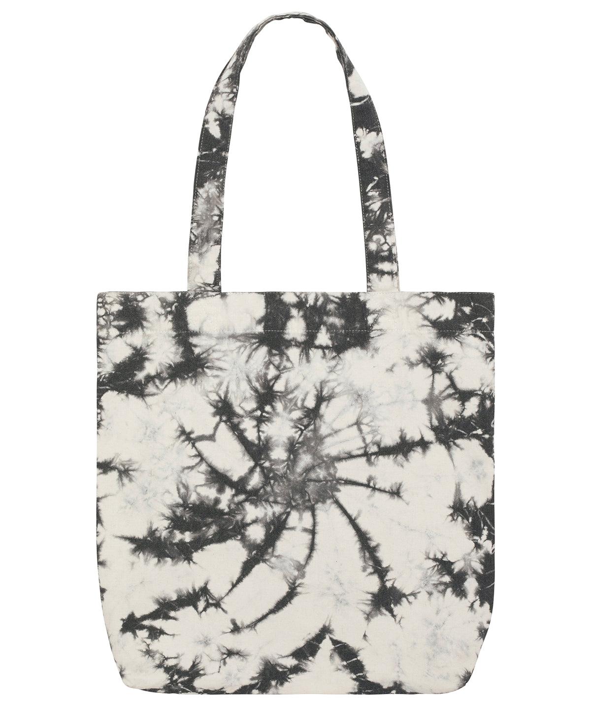 Tie&Dye Natural Raw/Black - Tote bag tie and dye (STAU775) - GarmentEmbroidery