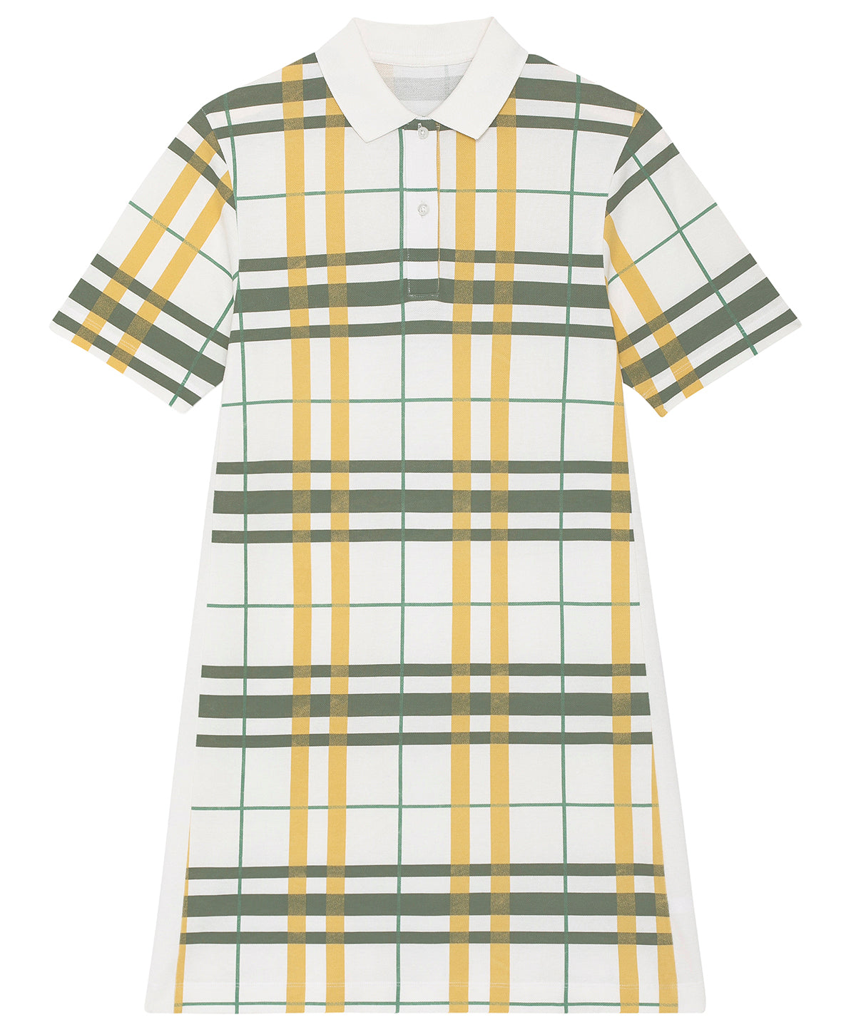 Check Jojoba - Stella Paiger AOP women's piqué polo dress (STDW164) - GarmentEmbroidery