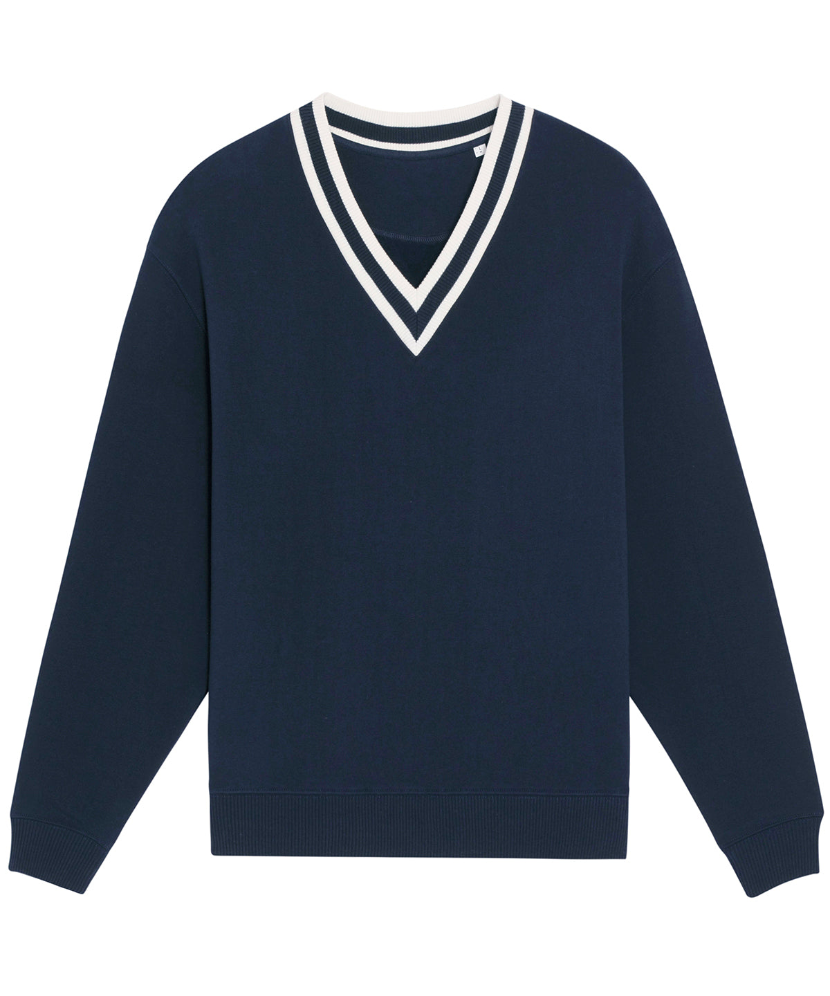 French Navy - Sloaner unisex oversized v-neck sweatshirt (STSU871) - GarmentEmbroidery