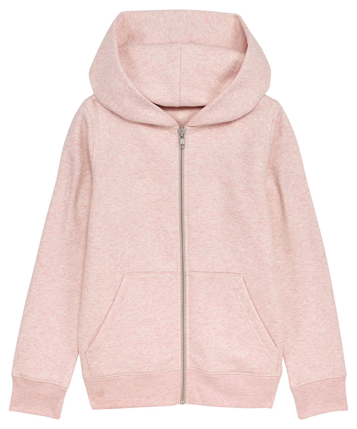 Cream Heather Pink - Mini Runner kids brushed zip-through sweatshirt (STSK912) - GarmentEmbroidery
