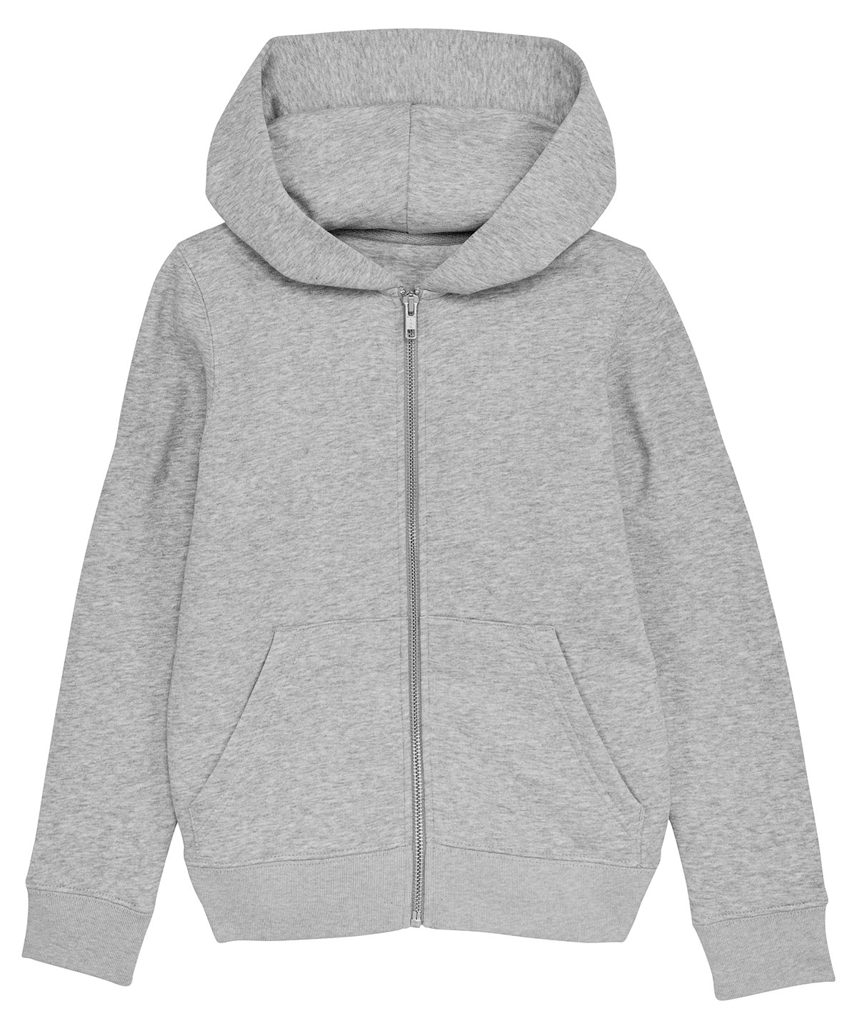 Heather Grey - Mini Runner kids brushed zip-through sweatshirt (STSK912) - GarmentEmbroidery