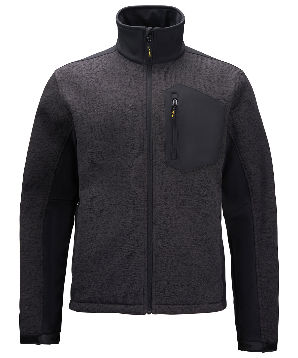 Black - Brady zip-through knitted fleece - GarmentEmbroidery
