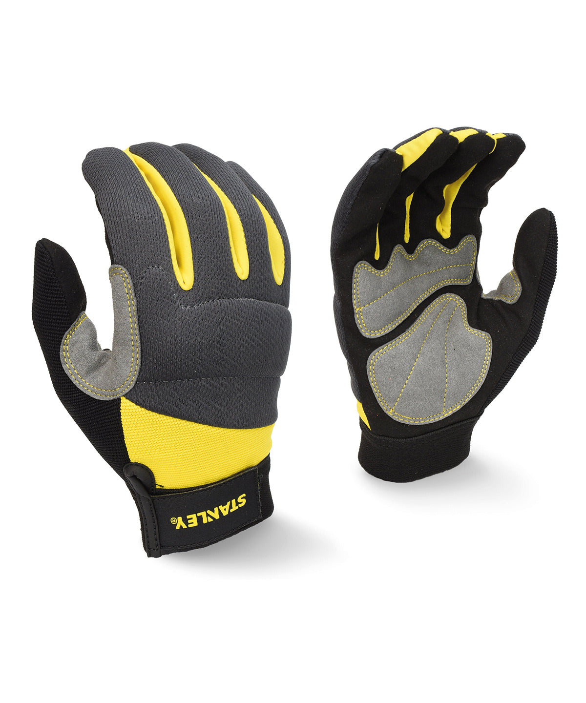 Grey/Black/Yellow - Stanley performance gloves - GarmentEmbroidery