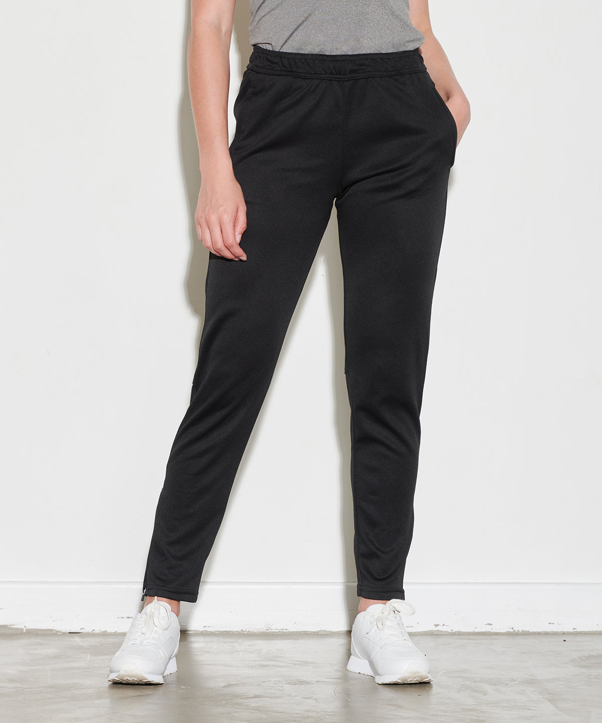 Black - Women's slim leg jogger - GarmentEmbroidery