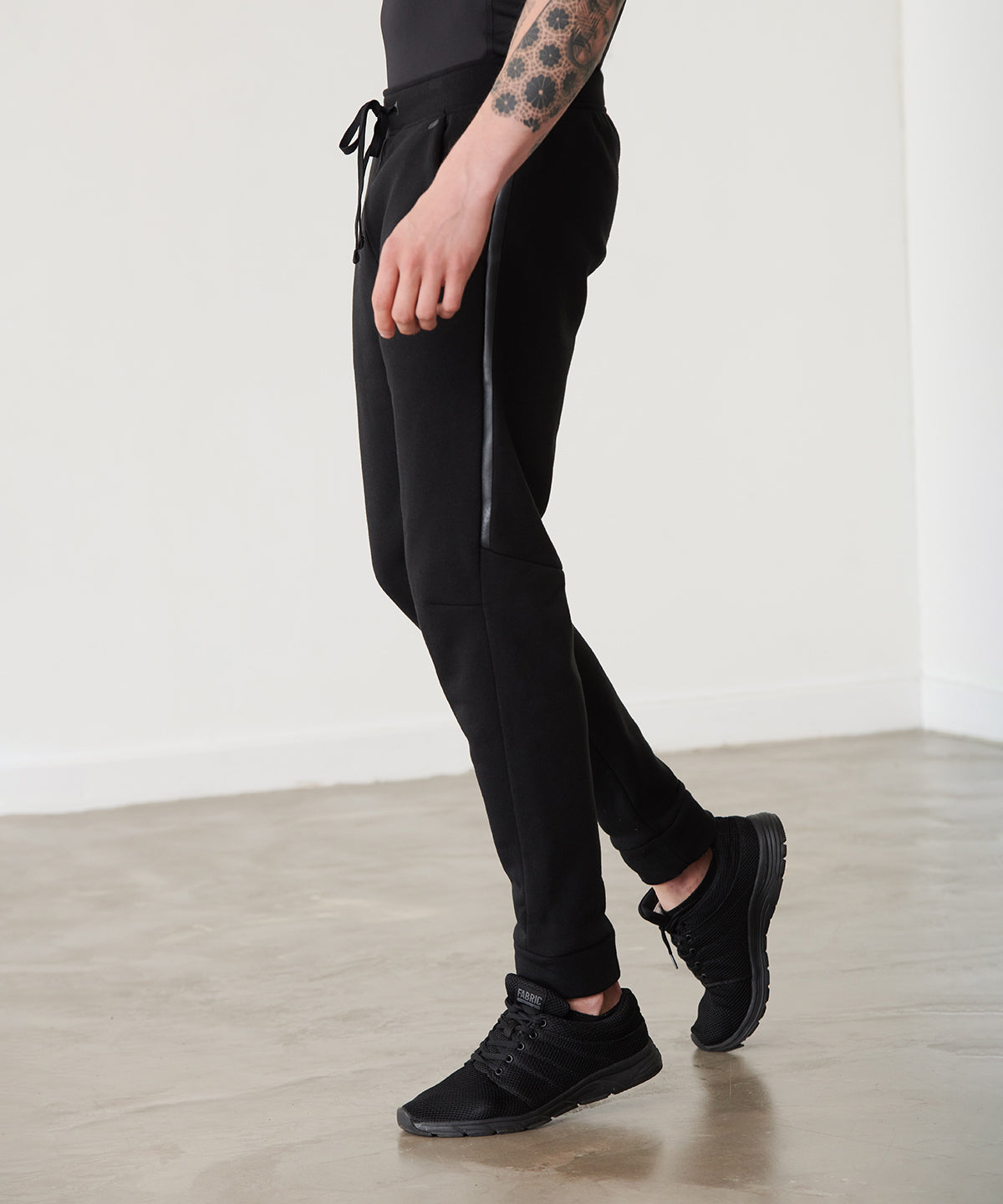 Black - Tech slim leg joggers - GarmentEmbroidery