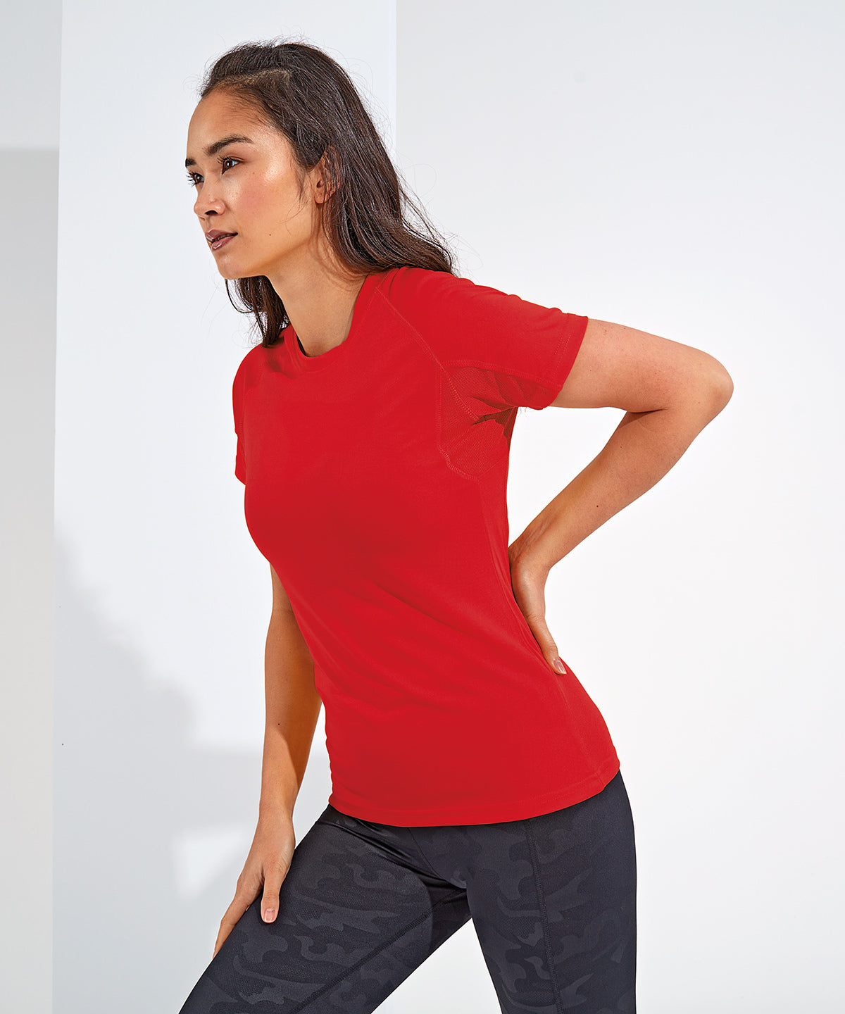 White - Women's TriDri® panelled tech tee - GarmentEmbroidery