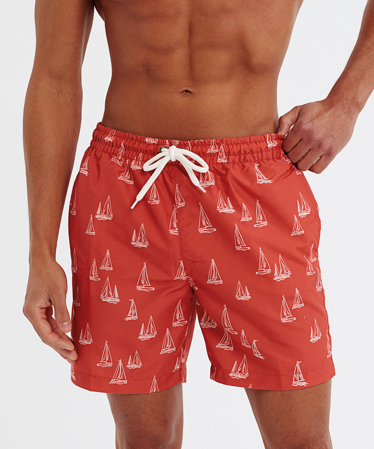 Navy/Mustard Leaf - Men's swim shorts - GarmentEmbroidery