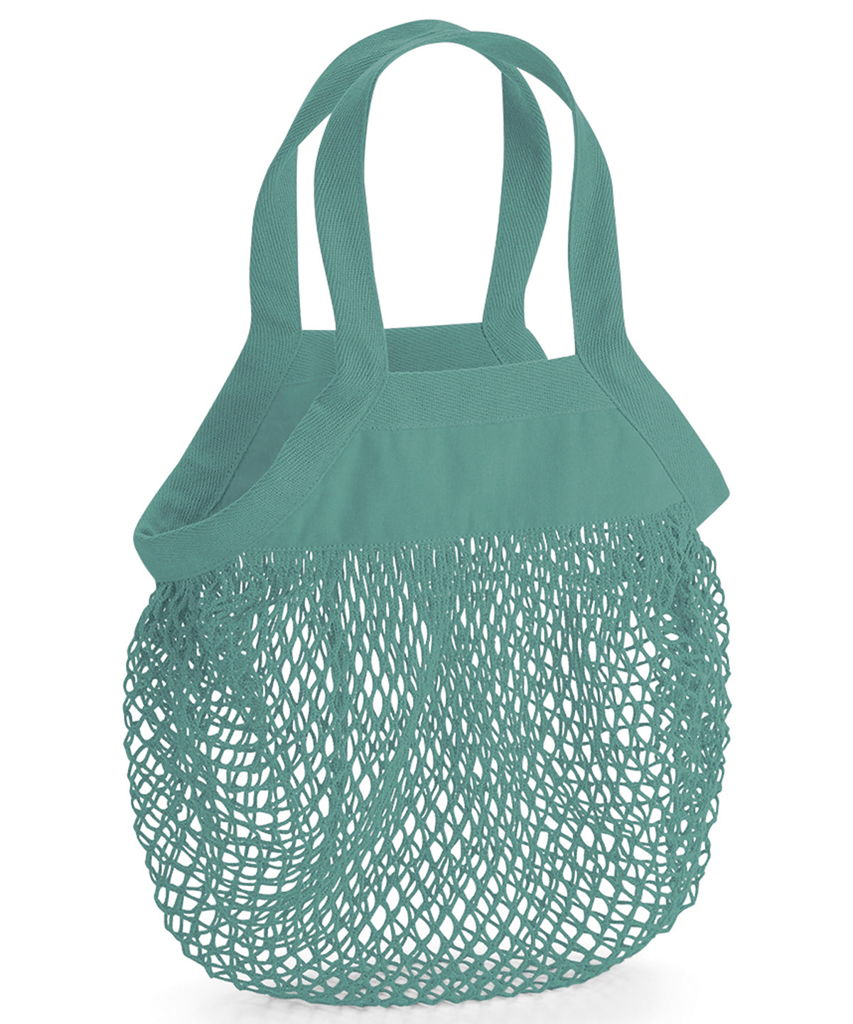 Sage Green - Organic cotton mini mesh grocery bag - GarmentEmbroidery