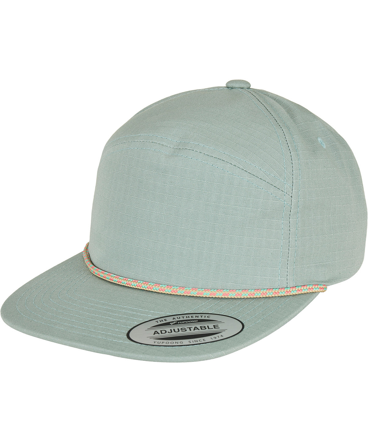 Blueish Green - Colour braid jockey cap (7005CB) - GarmentEmbroidery