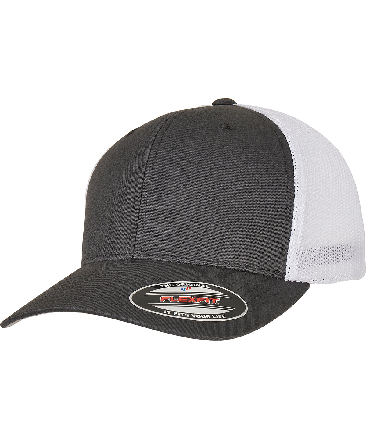 Charcoal/White - Flexfit trucker mesh 2-tone (6511T) - GarmentEmbroidery