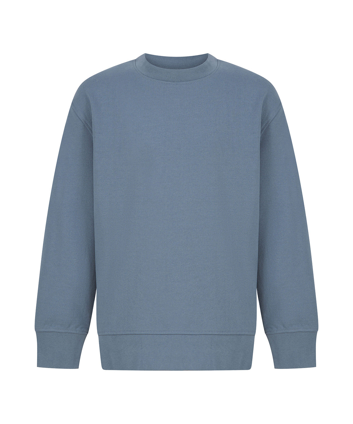 Kids sustainable fashion curved hem sweatshirt
