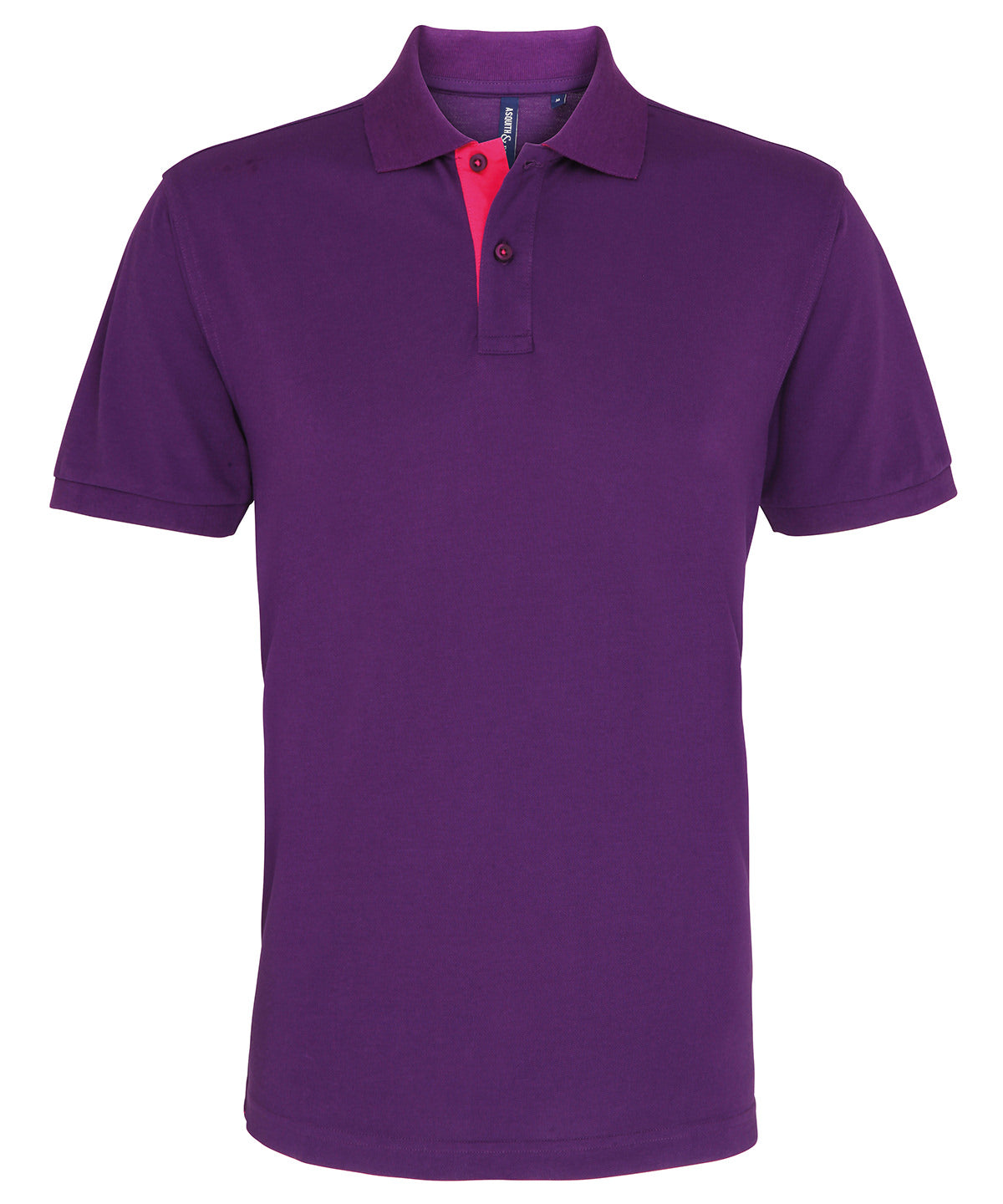 Purple/Pink - Men's classic fit contrast polo - GarmentEmbroidery