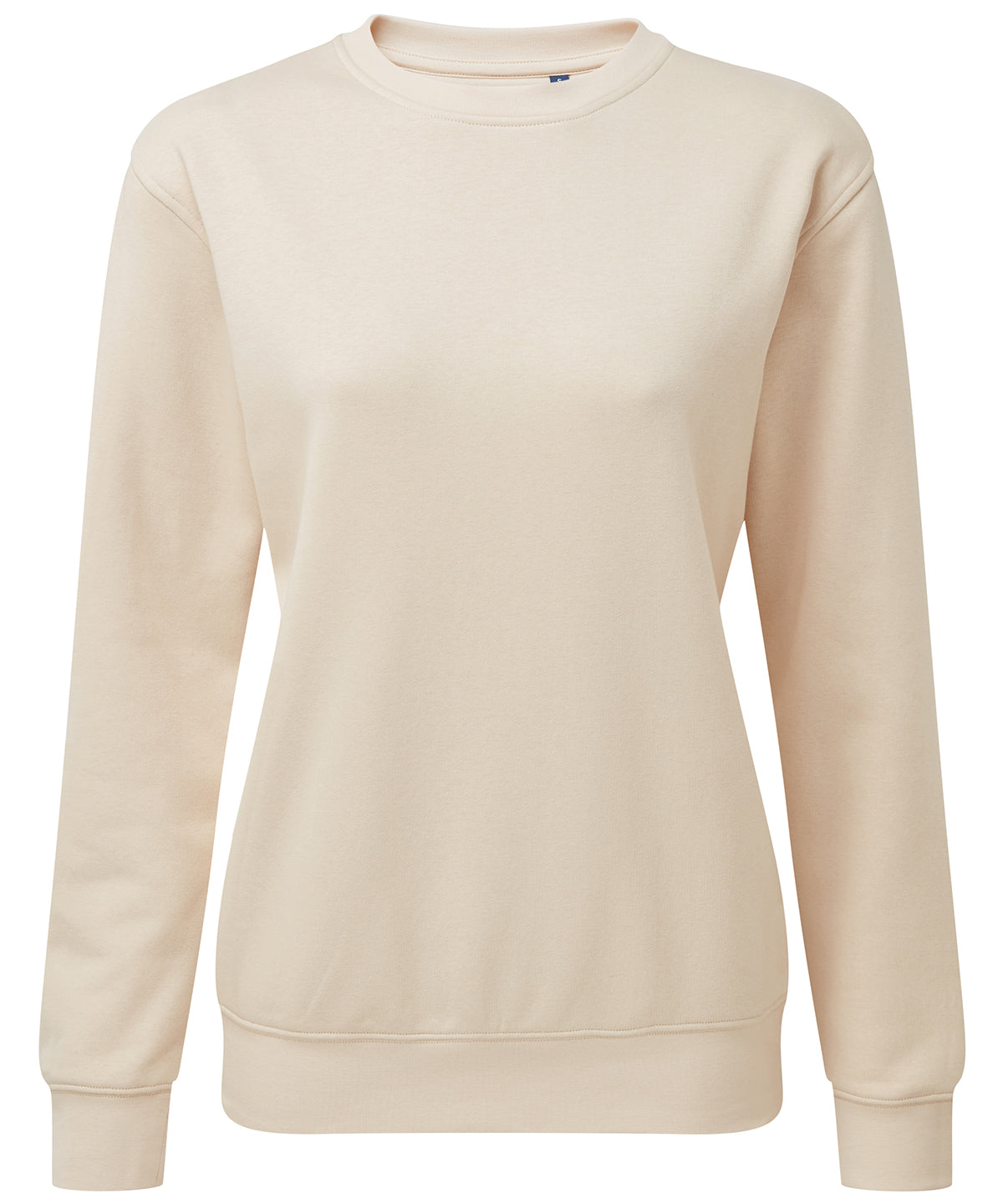 Natural - Women's organic crew neck sweatshirt - GarmentEmbroidery
