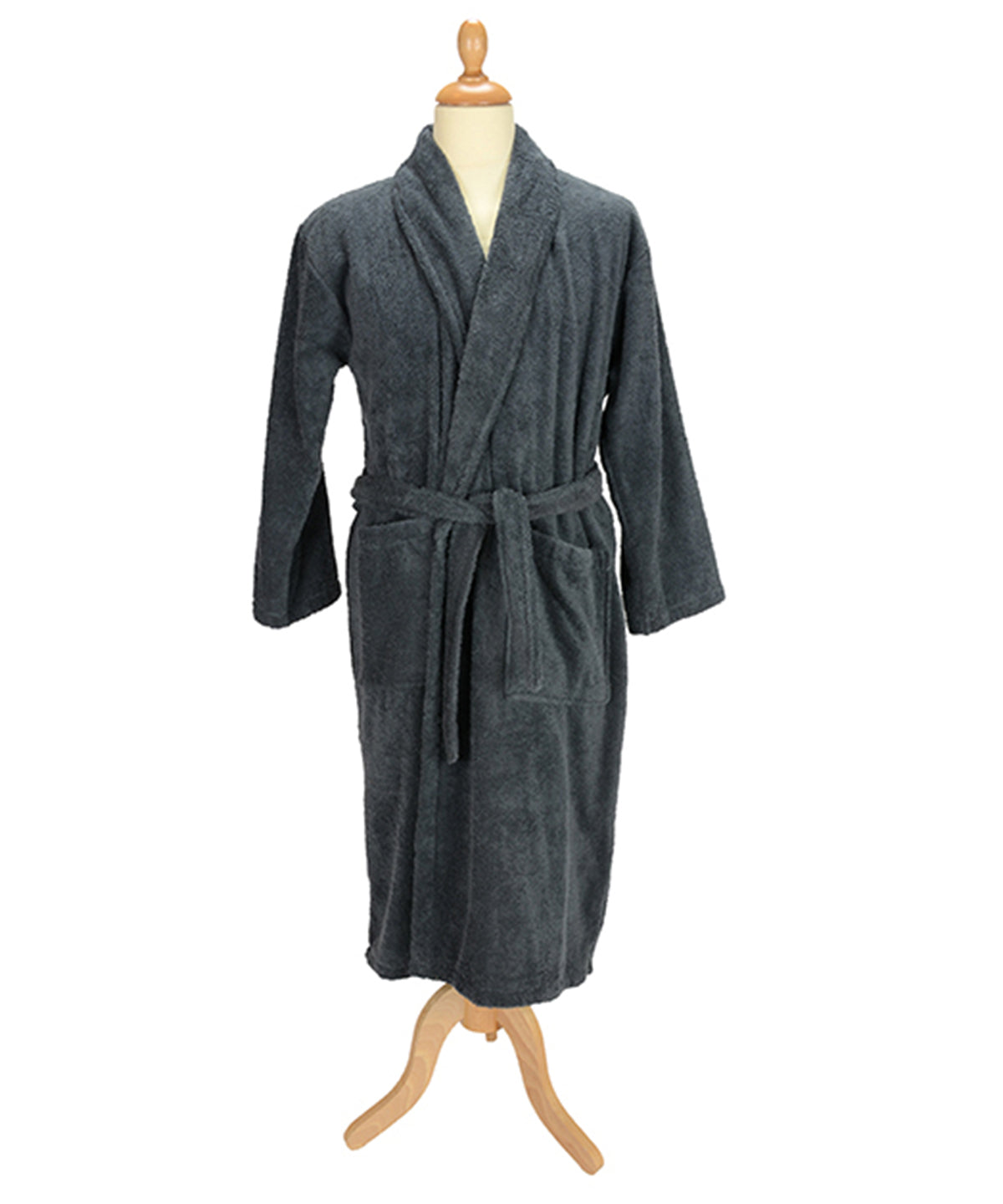 Graphite - ARTG® Bath robe with shawl collar - GarmentEmbroidery