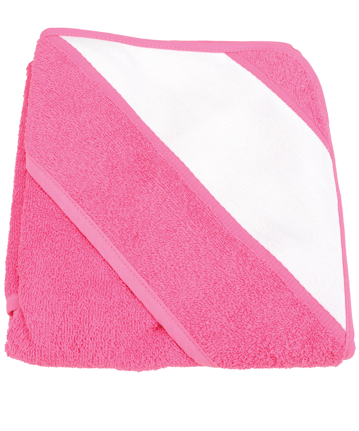 Pink - ARTG® Babiezz® sublimation hooded towel - GarmentEmbroidery