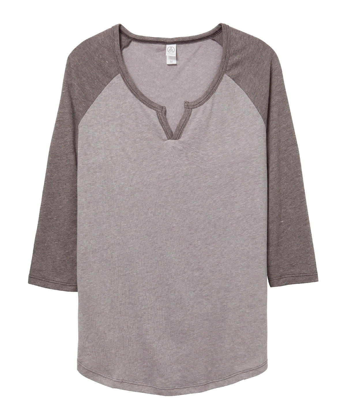 Smoke/Vintage Coal - Outfield 3/4 sleeve vintage 50/50 t-shirt - GarmentEmbroidery