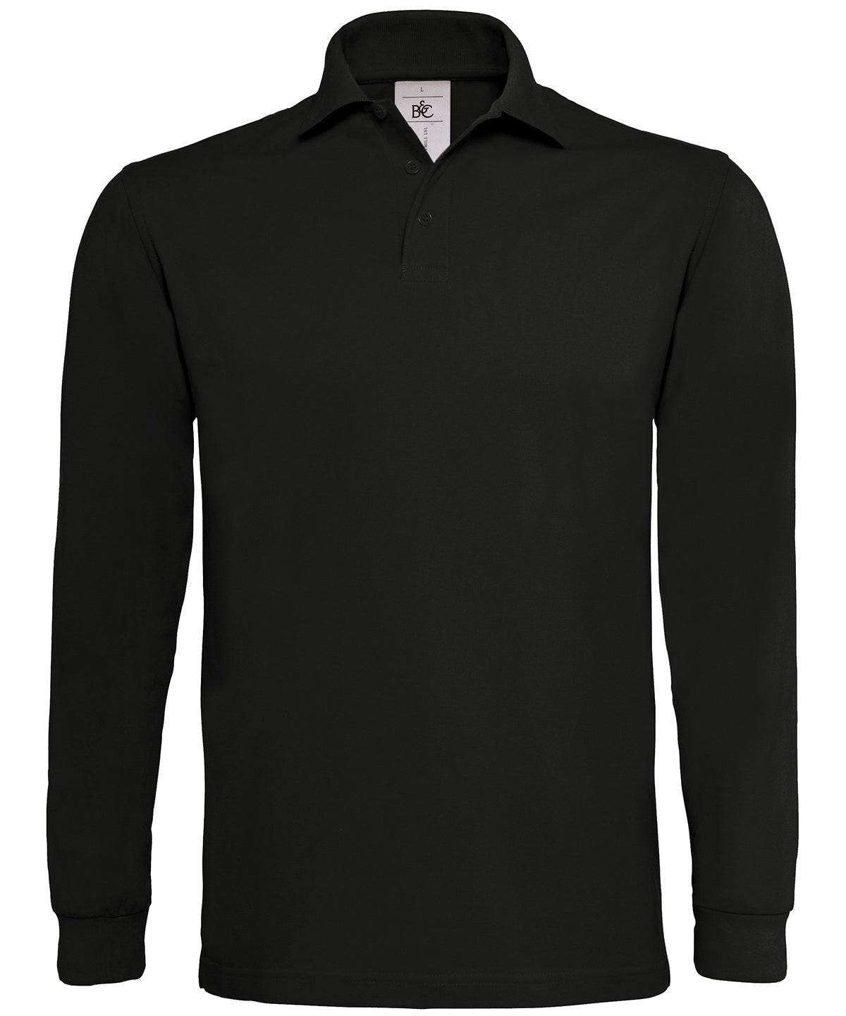 Black - B&C Heavymill long sleeve - GarmentEmbroidery