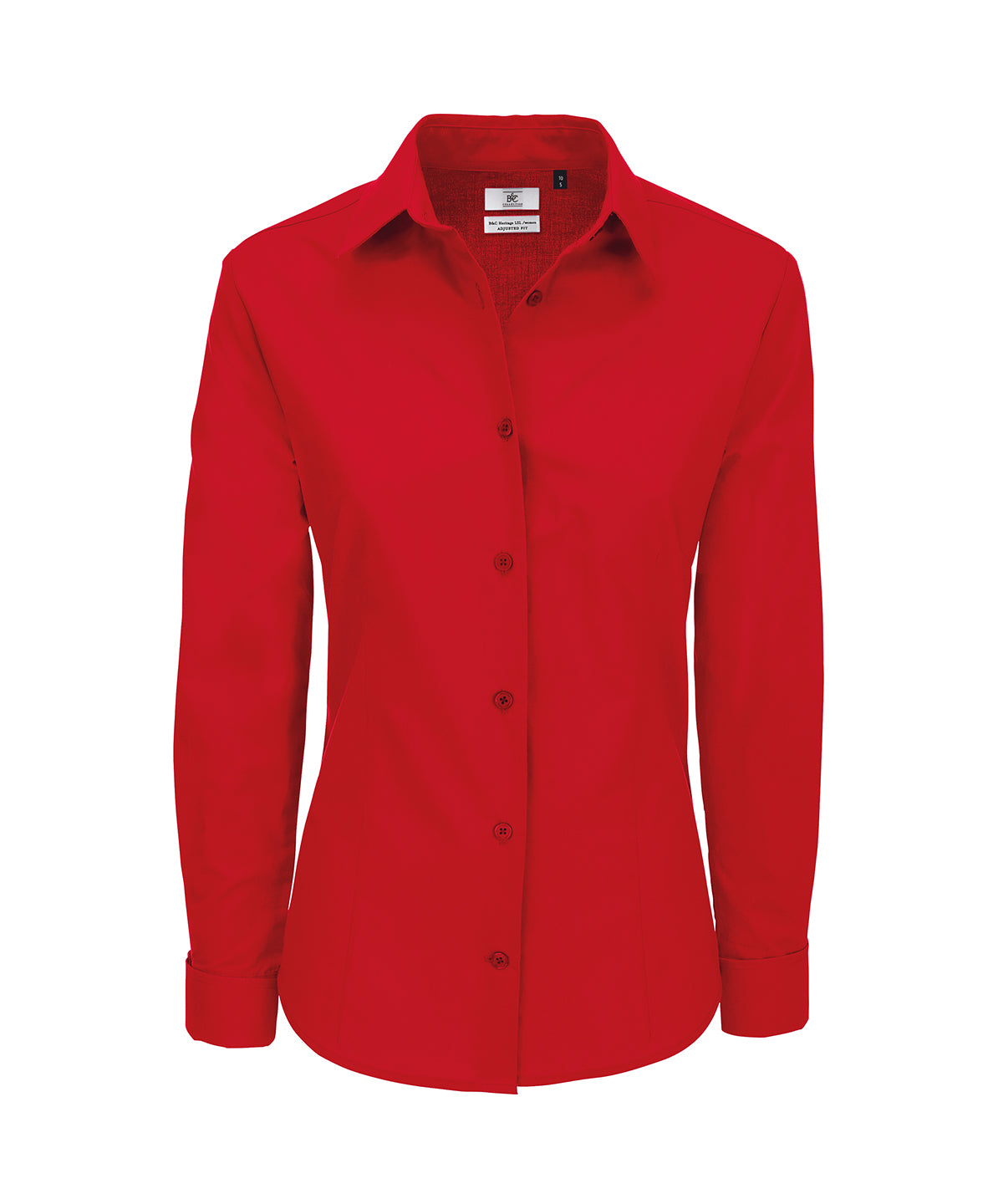 Deep Red - B&C Heritage long sleeve /women - GarmentEmbroidery