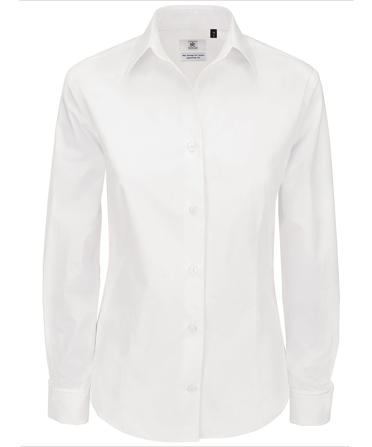White - B&C Heritage long sleeve /women - GarmentEmbroidery