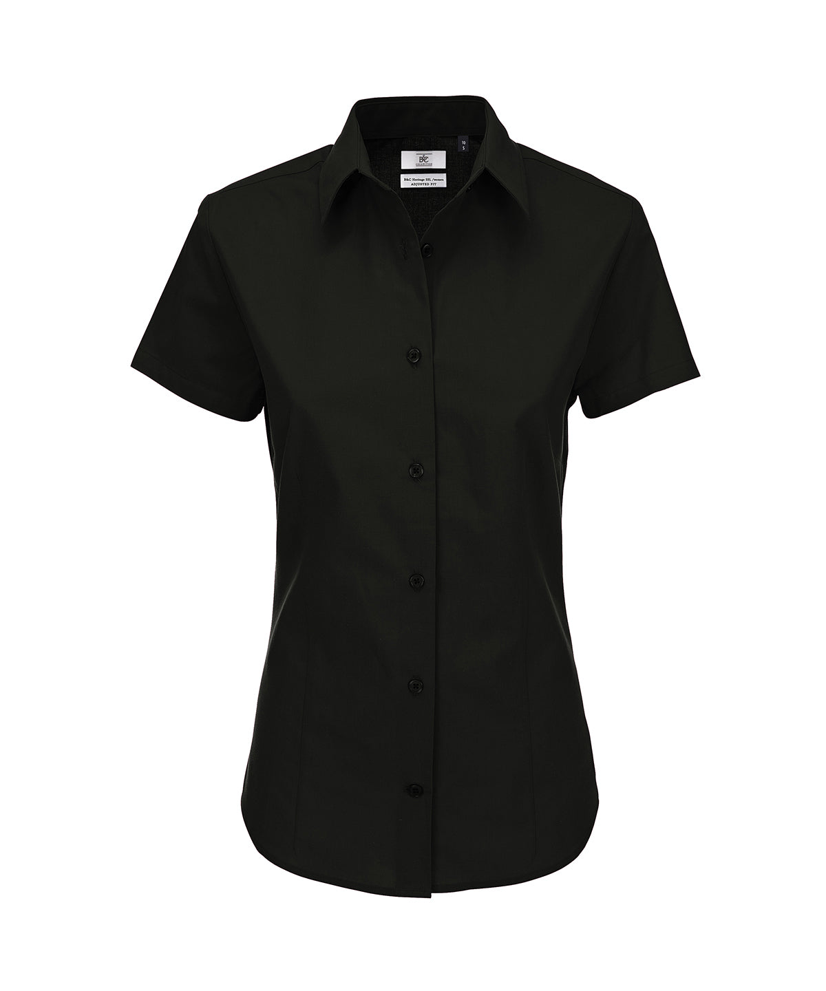 Black - B&C Heritage short sleeve /women - GarmentEmbroidery