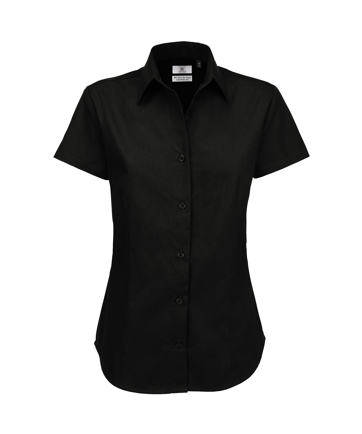 Black - B&C Sharp short sleeve /women - GarmentEmbroidery