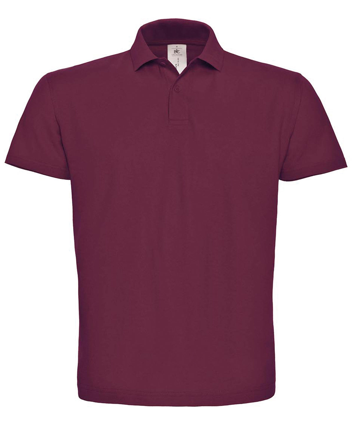Wine - B&C ID.001 polo - GarmentEmbroidery