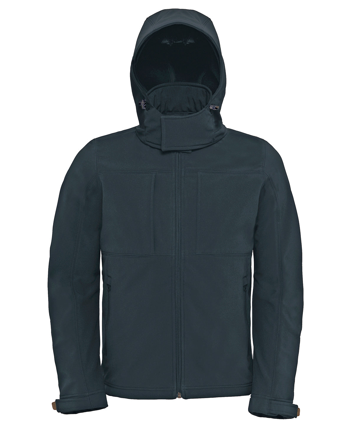 Dark Grey - B&C Hooded softshell /men - GarmentEmbroidery