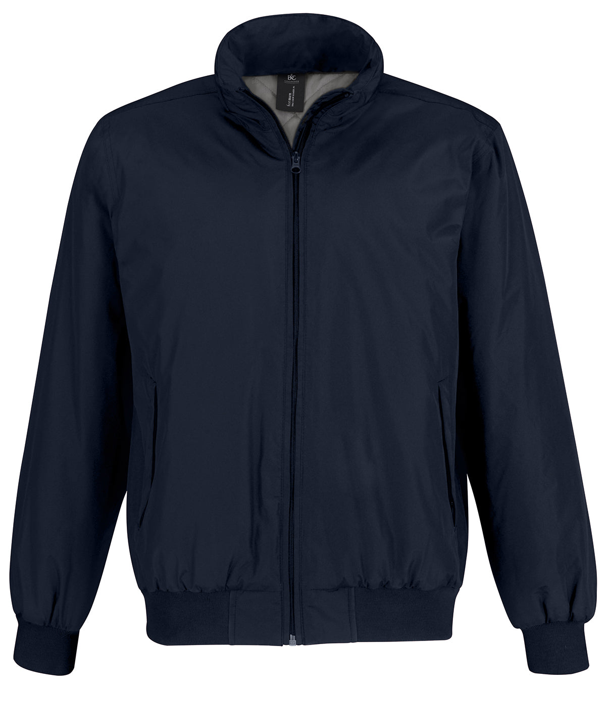 Navy/Warm Grey Lining - B&C Crew bomber /men - GarmentEmbroidery