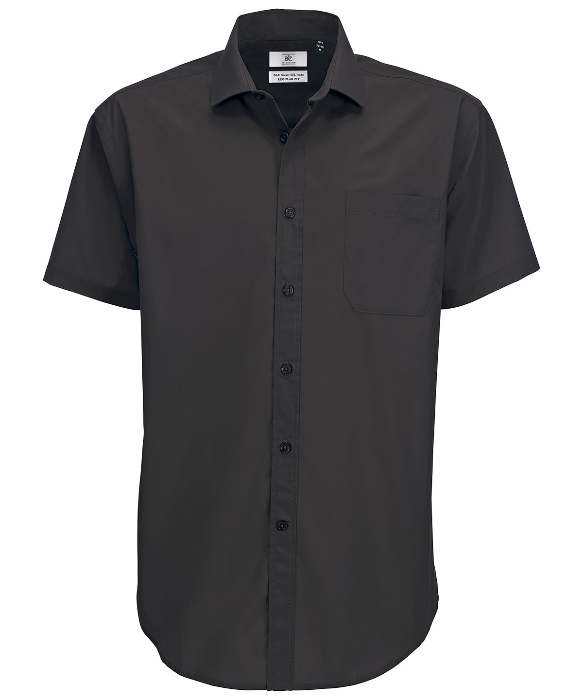 Black - B&C Smart short sleeve /men - GarmentEmbroidery