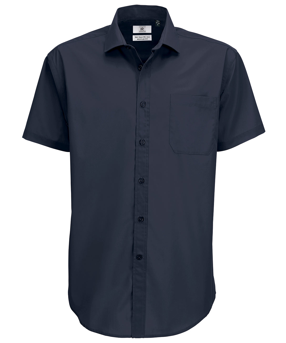 Navy - B&C Smart short sleeve /men - GarmentEmbroidery