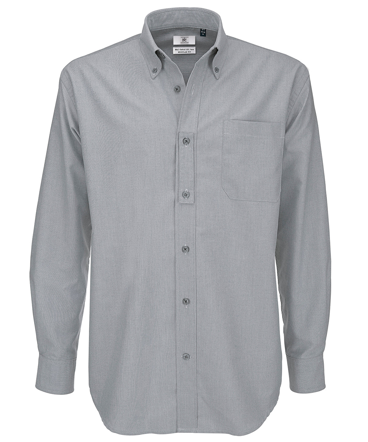 Silver Moon - B&C Oxford long sleeve /men - GarmentEmbroidery