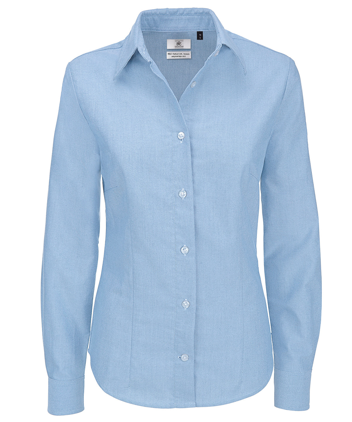 Oxford Blue - B&C Oxford long sleeve /women - GarmentEmbroidery