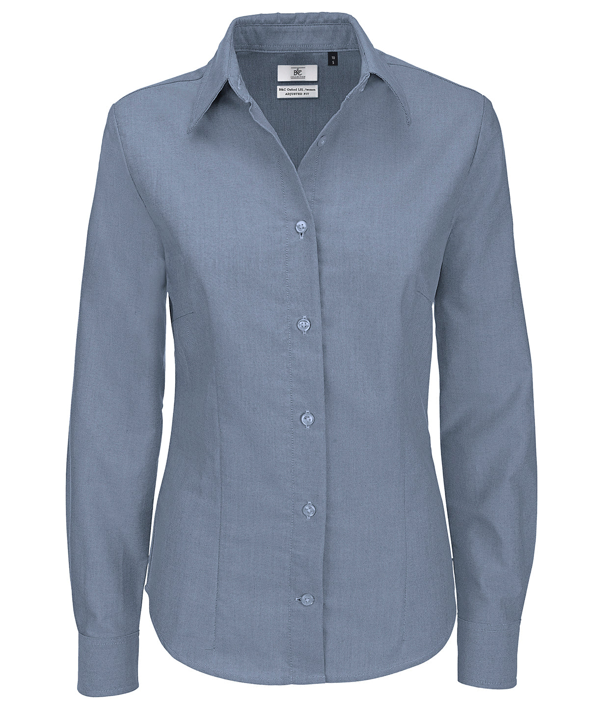 Silver Moon - B&C Oxford long sleeve /women - GarmentEmbroidery