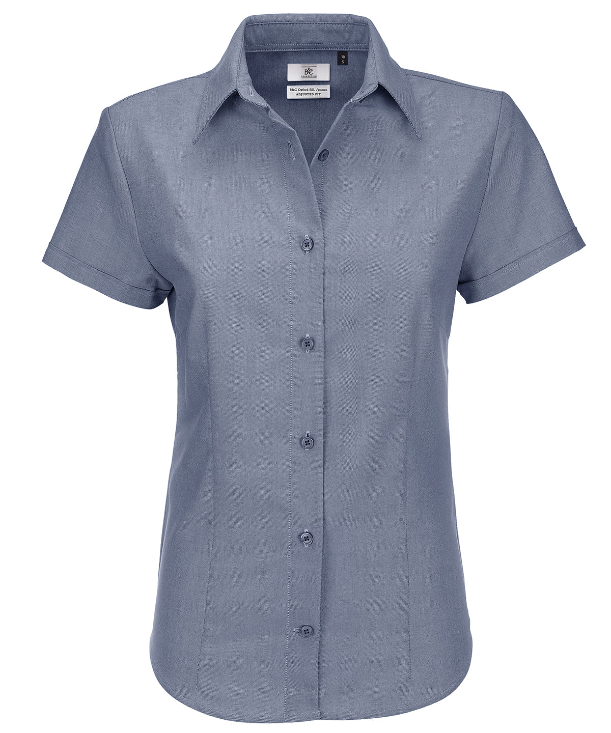 Silver Moon - B&C Oxford short sleeve /women - GarmentEmbroidery