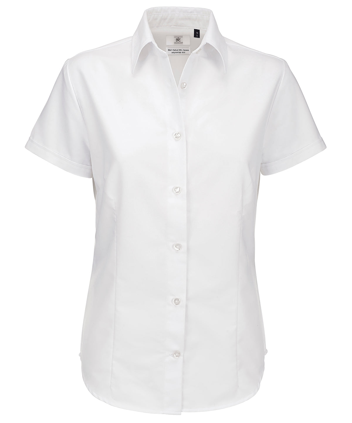 White - B&C Oxford short sleeve /women - GarmentEmbroidery
