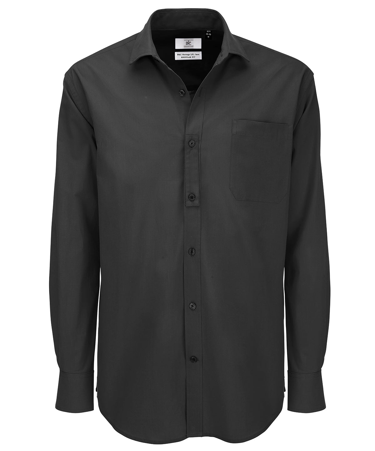 Black - B&C Heritage long sleeve /men - GarmentEmbroidery