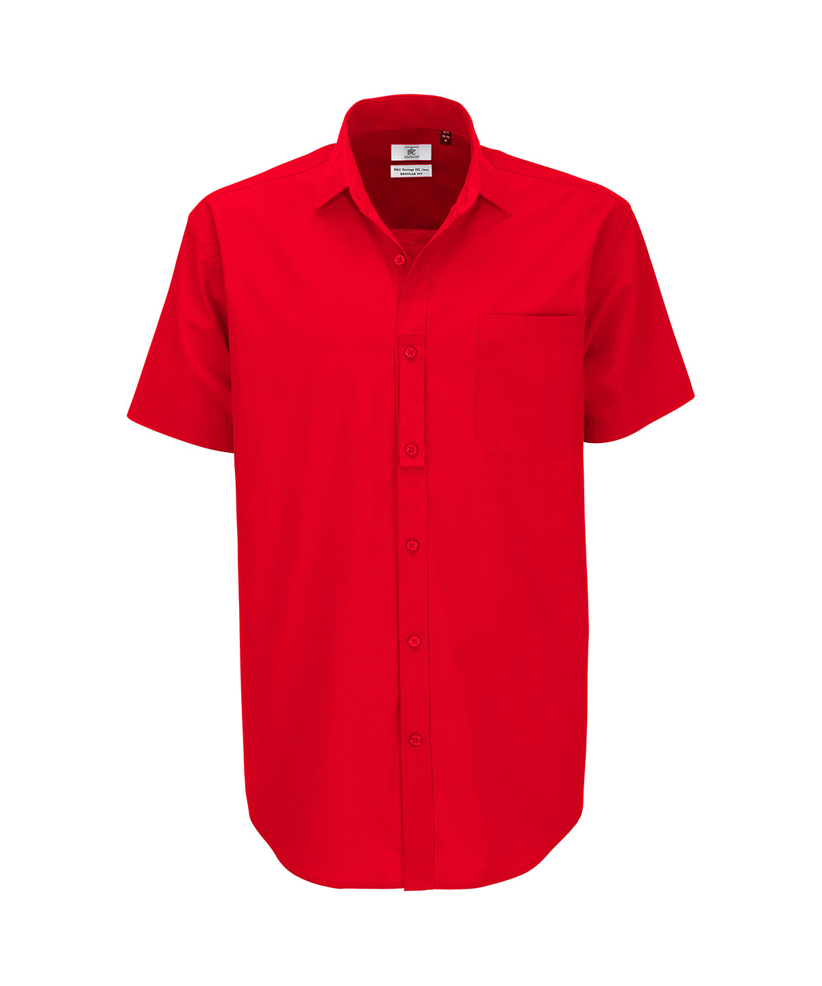 Deep Red - B&C Heritage short sleeve /men - GarmentEmbroidery