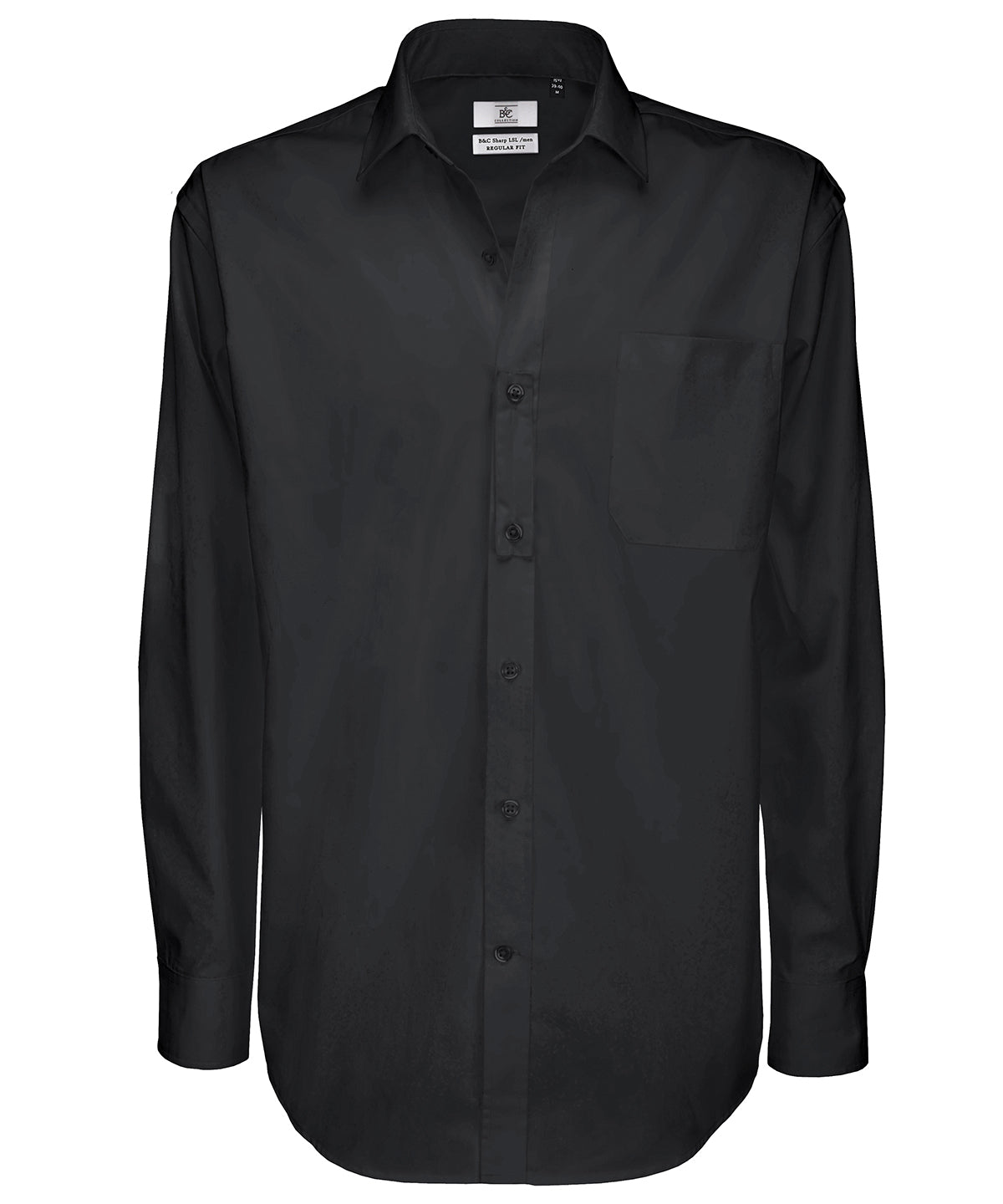 Black - B&C Sharp long sleeve /men - GarmentEmbroidery
