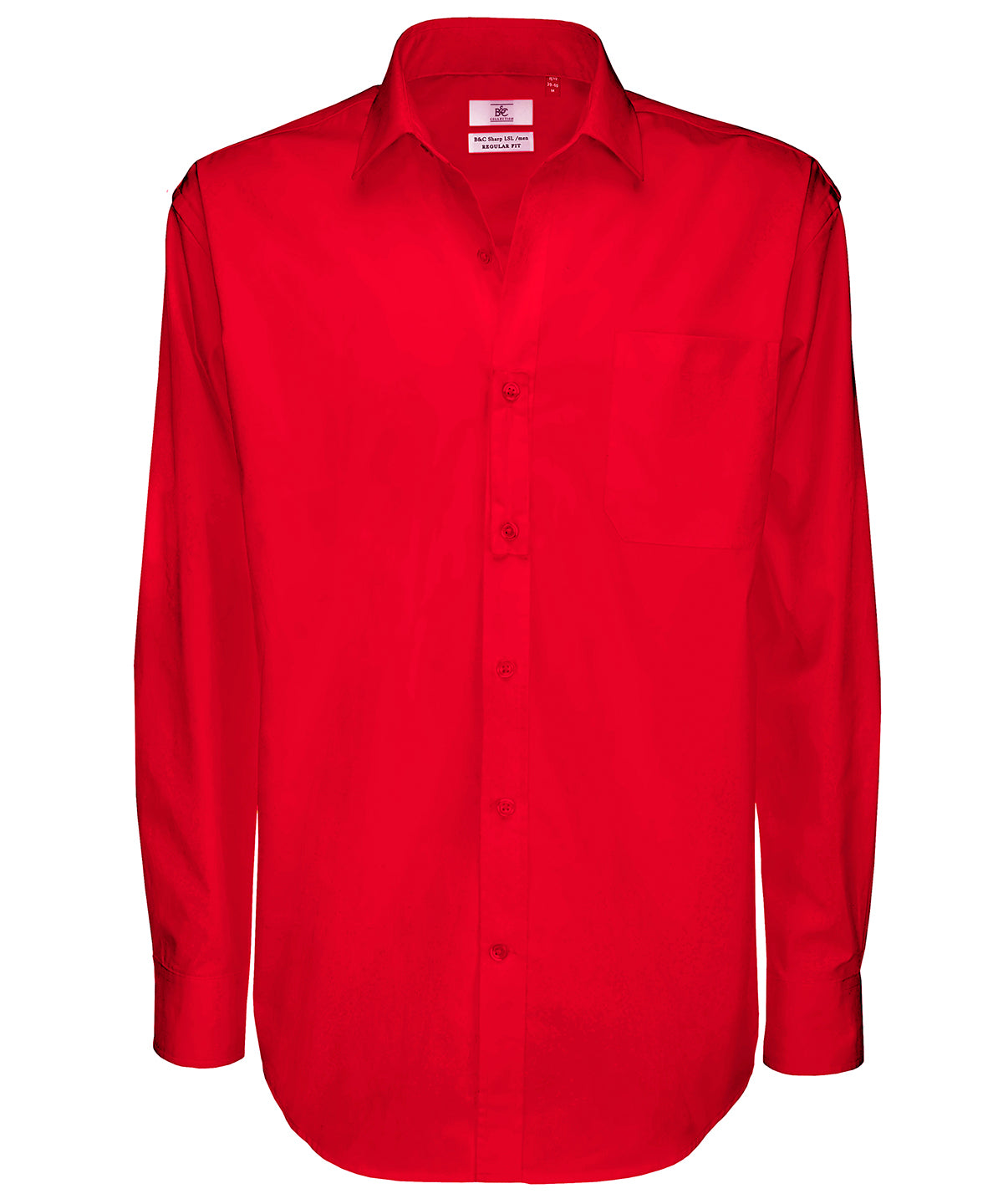Deep Red - B&C Sharp long sleeve /men - GarmentEmbroidery